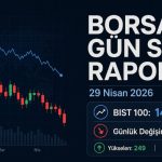 29 Nisan 2026 borsa gün sonu raporu görseli, BIST 100 kapanışı 14.311,19 puan, günlük değişim eksi yüzde 0,13