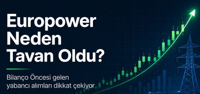 Europower hissesi için hazırlanan tavan ve yabancı alımı temalı kapak görseli