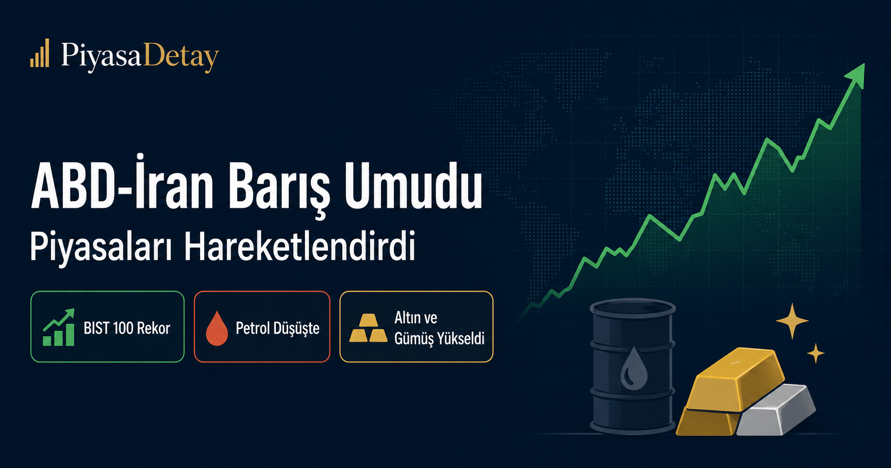 ABD-İran barış görüşmeleri sonrası Brent petrol %8 düşerken BIST 100 15.021 puanla rekor kırdı