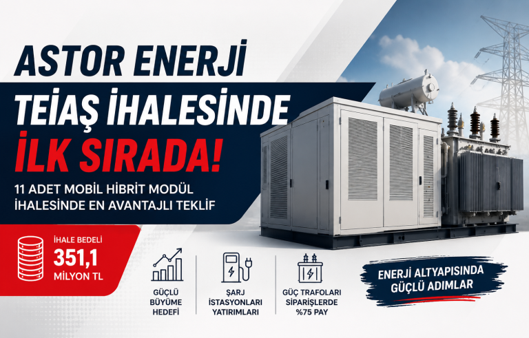 Astor Enerji TEİAŞ İhalesinde İlk Sırada Yer Aldı