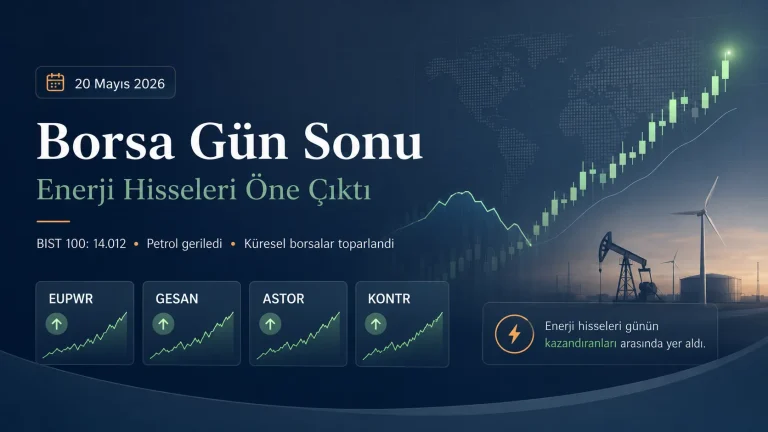 BIST 100 günü 14.012 puanda tamamlarken enerji hisseleri günün öne çıkanları arasında yer aldı.