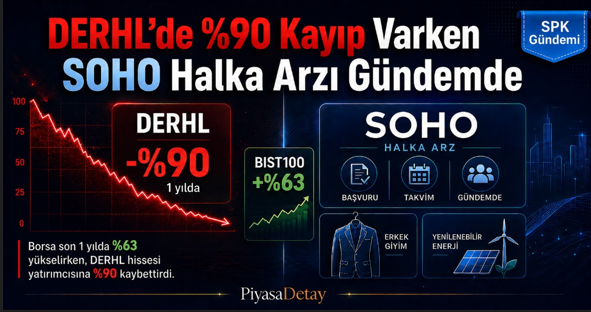 DERHL hissesi son 1 yılda sert değer kaybederken, bağlı ortaklık SOHO’nun halka arz süreci yatırımcıların gündeminde yer alıyor.