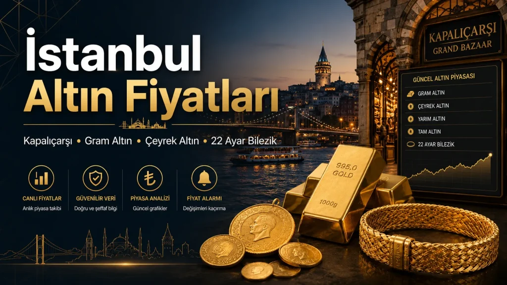 İstanbul altın fiyatları Kapalıçarşı gram altın çeyrek altın ve bilezik piyasası