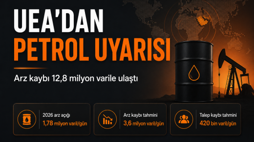 UEA raporuna göre petrol arz kaybı Şubat ayından bu yana günlük 12,8 milyon varile ulaştı