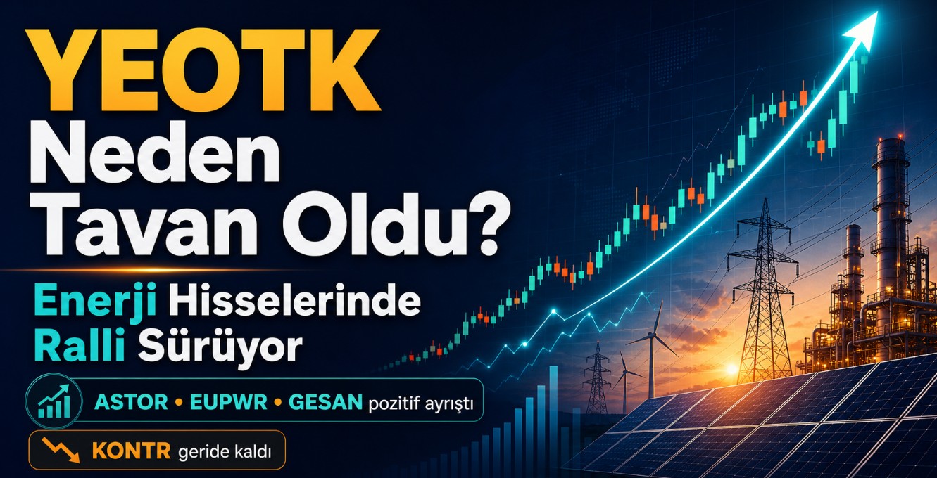 YEOTK hissesi 4 Mayıs 2026’da tavan olurken ASTOR ve EUPWR yükselişini sürdürdü; enerji hisseleri BIST 100’e karşı pozitif ayrıştı.