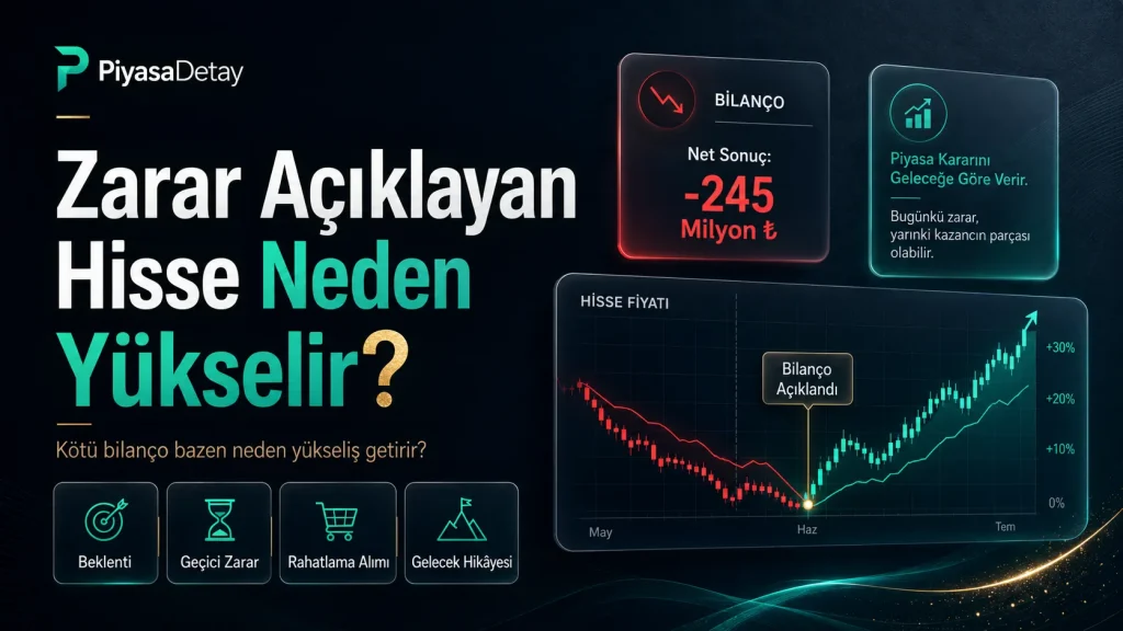 Zarar açıklayan hissenin bilanço sonrası neden yükselebileceğini gösteren fiyat grafiği