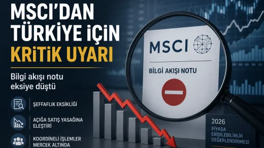 MSCI’nin 2026 piyasa erişilebilirlik raporunda Türkiye için bilgi akışı, şeffaflık ve açığa satış başlıkları öne çıktı.