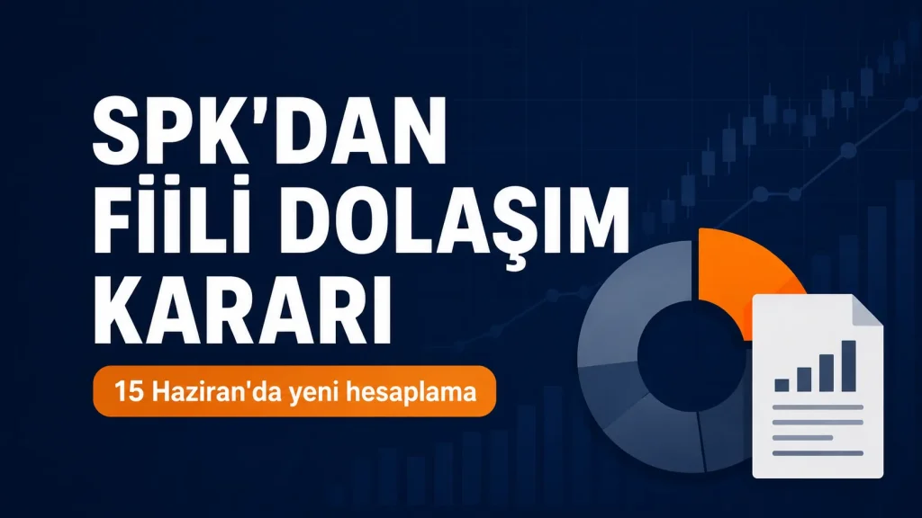 Fiili dolaşım ile ilgili yeni hesaplama yöntemi SPK kararı