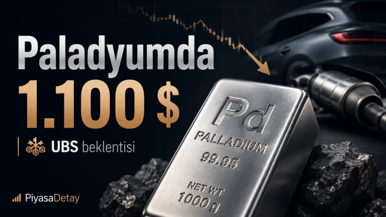 UBS Paladyum Tahmini: Fiyat 1.100 Dolara Gerileyebilir