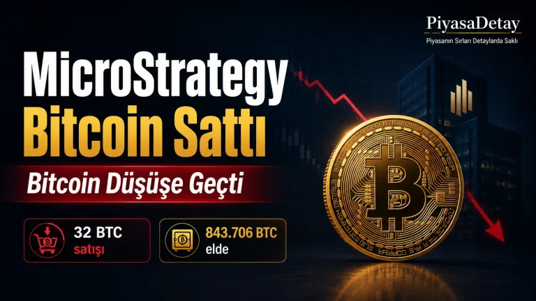 MicroStrategy’nin 32 Bitcoin satışı sonrası Bitcoin fiyatındaki düşüşü gösteren kripto para haber görseli