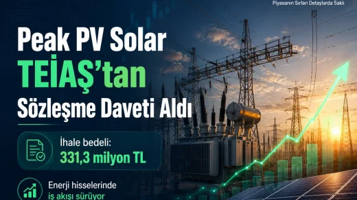 Peak PV Solar, TEİAŞ’ın 154 kV Seki TM yapım işi ihalesi için sözleşme daveti aldı.