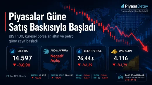 piyasalar güne satış baskısıyla başladı, petrol, altın ve borsa aynı anda düşüyor