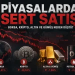 Piyasalarda sert satış borsa kripto altın düştü