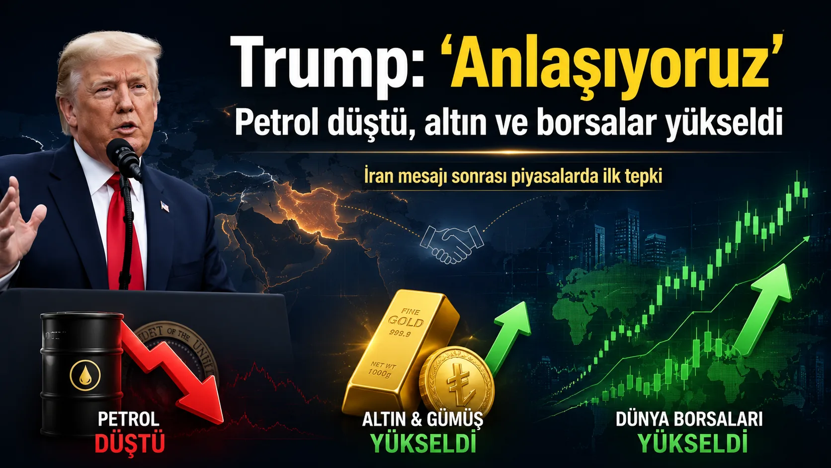 Trump İran'a saldırıları durdurdu analaşmak üzereyiz dedi