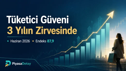 Tüketici güven endeksi haziran ayında 87,9’a yükselerek son 3 yılın en yüksek seviyesine çıktı.