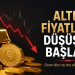 Altın fiyatları haftaya düşüşle başlarken gram altın ve ons altında satış baskısı dikkat çekiyor.