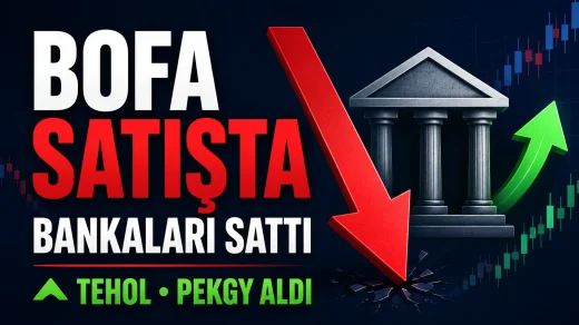 Bank of America’nın 29 Temmuz 2026’da banka hisselerinde satış yaparken TEHOL ve PEKGY hisselerinde güçlü alım gerçekleştirdiğini gösteren görsel