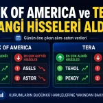 Bank of America ve Tera’nın 9 Temmuz 2026 işlem gününde en çok aldığı ve sattığı hisseleri gösteren borsa haber görseli.