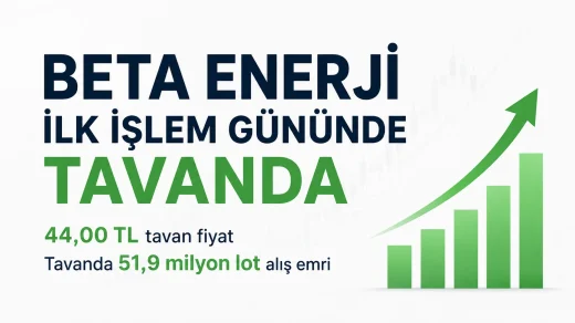 Halka arz olan BETAE ilk işlem gününde tavan fiyattan güne başladı. Tavanda bekleyen lot sayısı