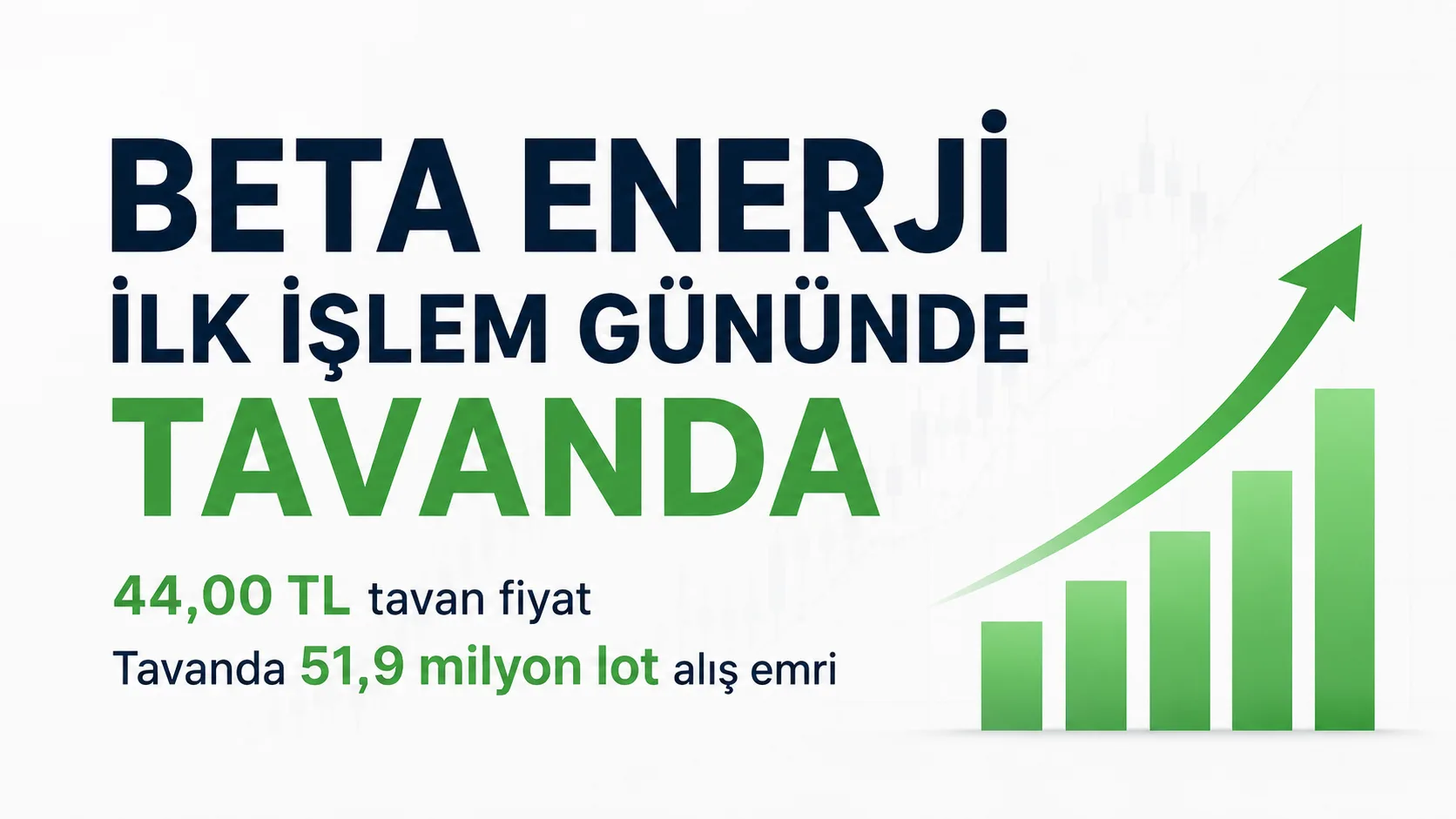 Halka arz olan BETAE ilk işlem gününde tavan fiyattan güne başladı. Tavanda bekleyen lot sayısı