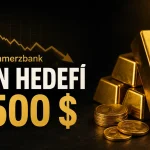Commerzbank, 2026 yıl sonu ons altın hedefini 4.500 dolara indirdi.