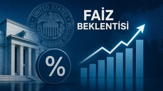 Fed kararı sonrası değişen faiz beklentilerini ve yükselen tahvil getirilerini gösteren finans piyasaları görseli