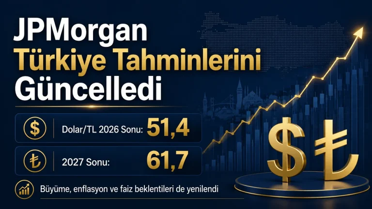 JPMorgan Türkiye tahminlerini güncelledi: Dolar/TL için 2027 beklentisi 61,7