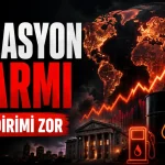 Küresel enflasyon tahminlerindeki yükselişi ve faiz indirimi riskini gösteren dünya ekonomisi görseli