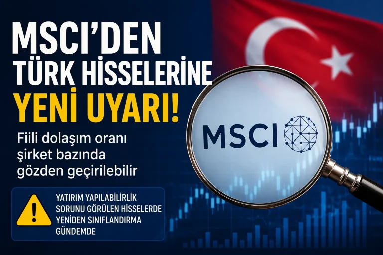 MSCI’den Türk Hisselerine Yeni Uyarı: Fiili Dolaşım Masada