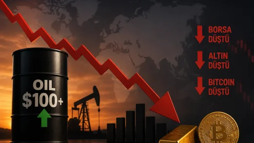 Petrol fiyatlarının 100 doları aşmasının ardından küresel borsalar, altın ve Bitcoin'de düşüş yaşandı.