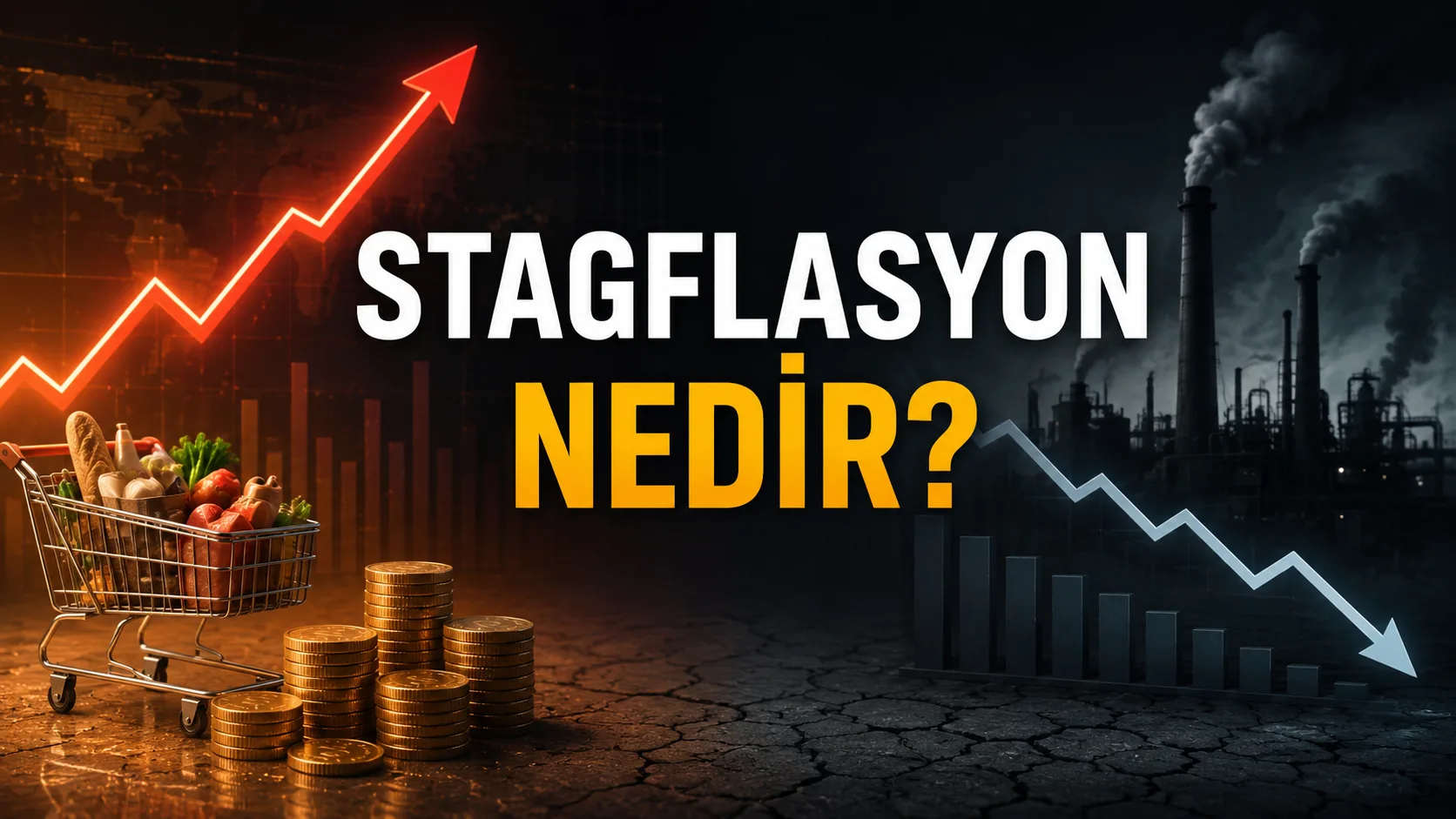 Stagflasyon, yüksek enflasyon ile zayıf ekonomik büyümenin aynı dönemde görülmesini ifade eder.