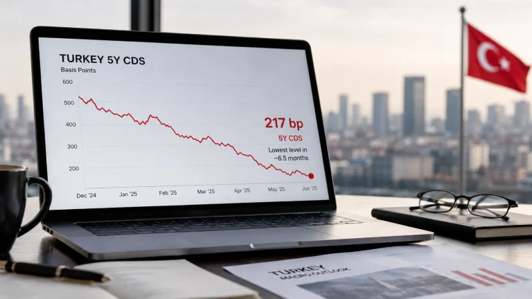 Türkiye’nin 5 yıllık CDS’i 217 baz puana gerileyerek 18 Şubat’tan bu yana en düşük seviyesine indi.