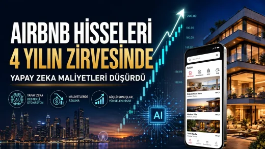 Airbnb hisseleri yapay zekâ yatırımlarının maliyetleri düşürmesiyle 4 yılın zirvesine çıktı