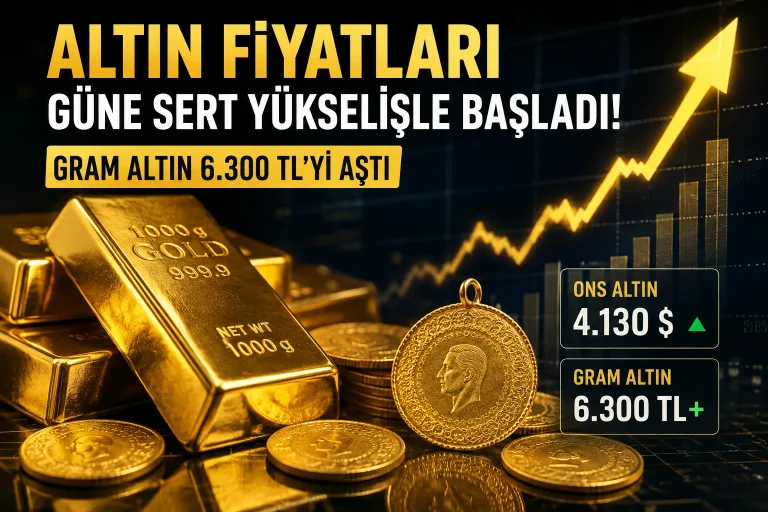 Altın fiyatlarının yükselişini temsil eden gram altın ve yukarı yönlü piyasa grafiği