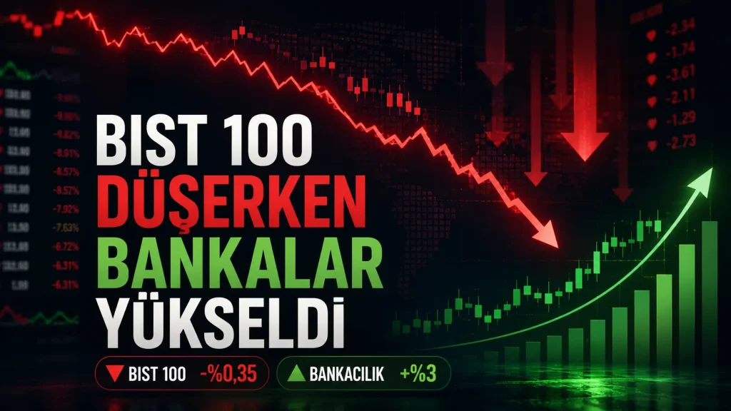 BIST 100 düşerken bankacılık hisseleri yükseldi