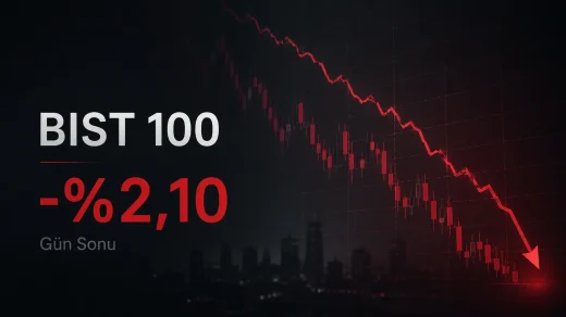 BIST 100 endeksinin 31 Ağustos 2026 gününü sert düşüşle tamamladığını anlatan sade borsa haber görseli