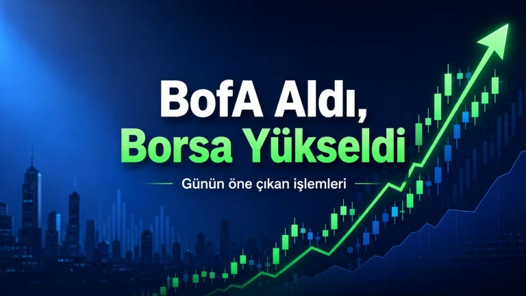 Bank of America’nın güçlü alım yaptığı günde BIST 100 yüzde 2,96 yükselerek 14 bin puanın üzerine çıktı.
