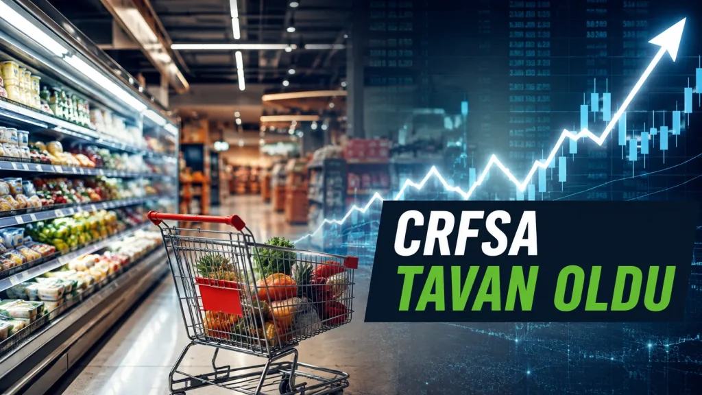 A101 CarrefourSA devri sonrası CRFSA hissesinin tavan olmasını ve 48 mağaza kararını temsil eden market görseli