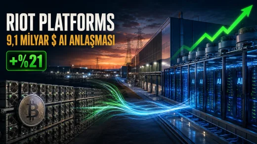Riot Platforms’ın Bitcoin madenciliğinden AI veri merkezine geçişi ve hissesinin yüzde 21 yükselmesi