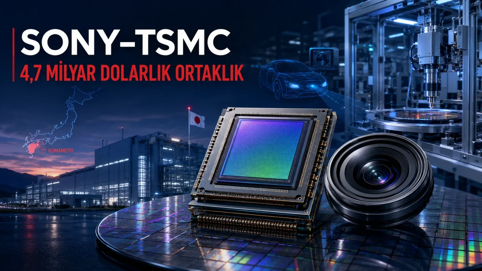 Sony ve TSMC’nin 4,7 milyar dolarlık yatırımla Kumamoto’da yeni nesil görüntü sensörü üretmesi