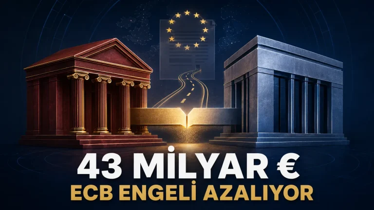 UniCredit Commerzbank teklifinin 43 milyar euroluk büyüklüğünü ve ECB incelemesini anlatan editoryal görsel