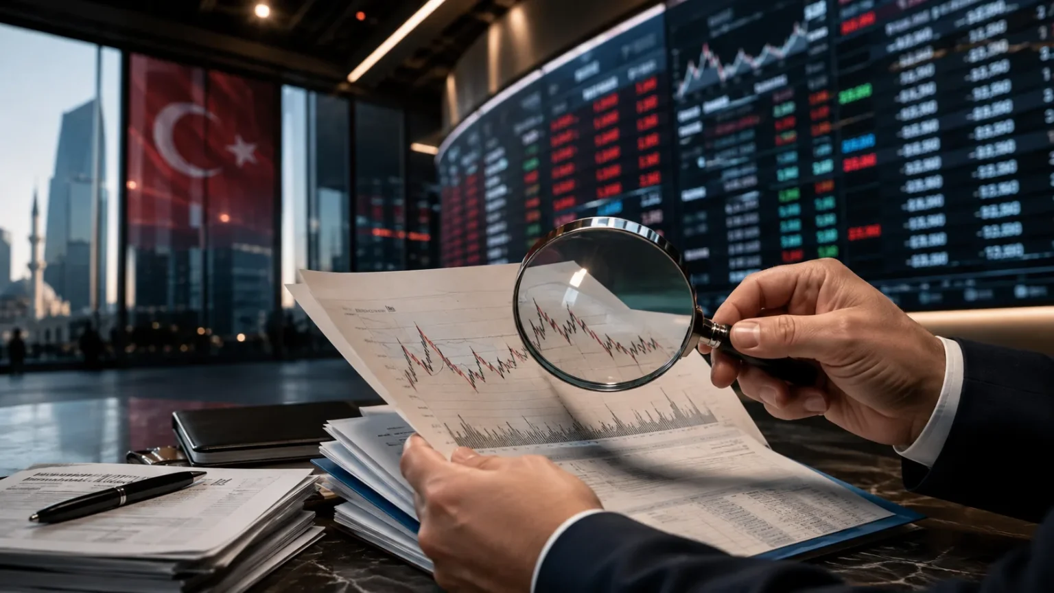 Borsa İstanbul ekranı ve MSCI değerlendirmesini temsil eden piyasa görünümü
