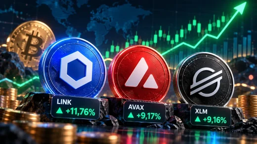 Kripto piyasasında LINK, AVAX ve Stellar yükselirken altcoinlerde güçlü fiyat artışı öne çıktı.