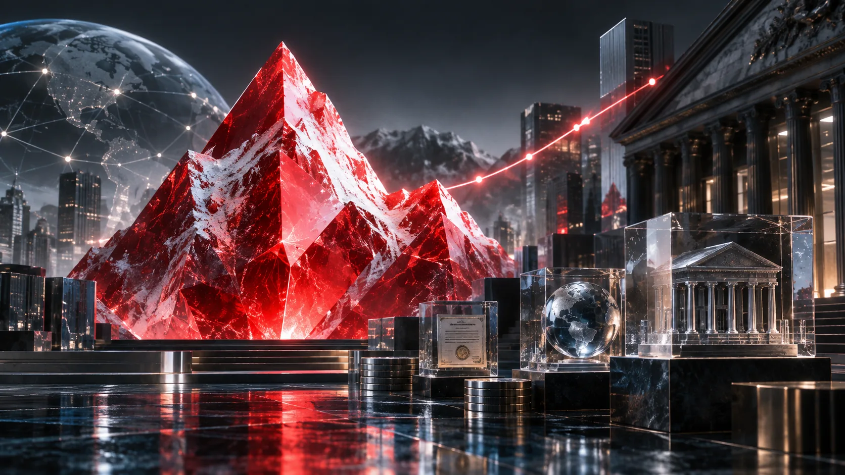 AVAX fiyatındaki sert yükselişi ve kurumsal tokenleştirme ilgisini temsil eden finans görseli