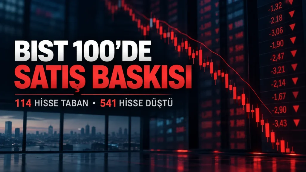 BIST 100’ün 18 Eylül 2026 tarihinde yüzde 1,67 düşmesi, 541 hissenin gerilemesi ve 114 hissenin taban kapatmasını anl…