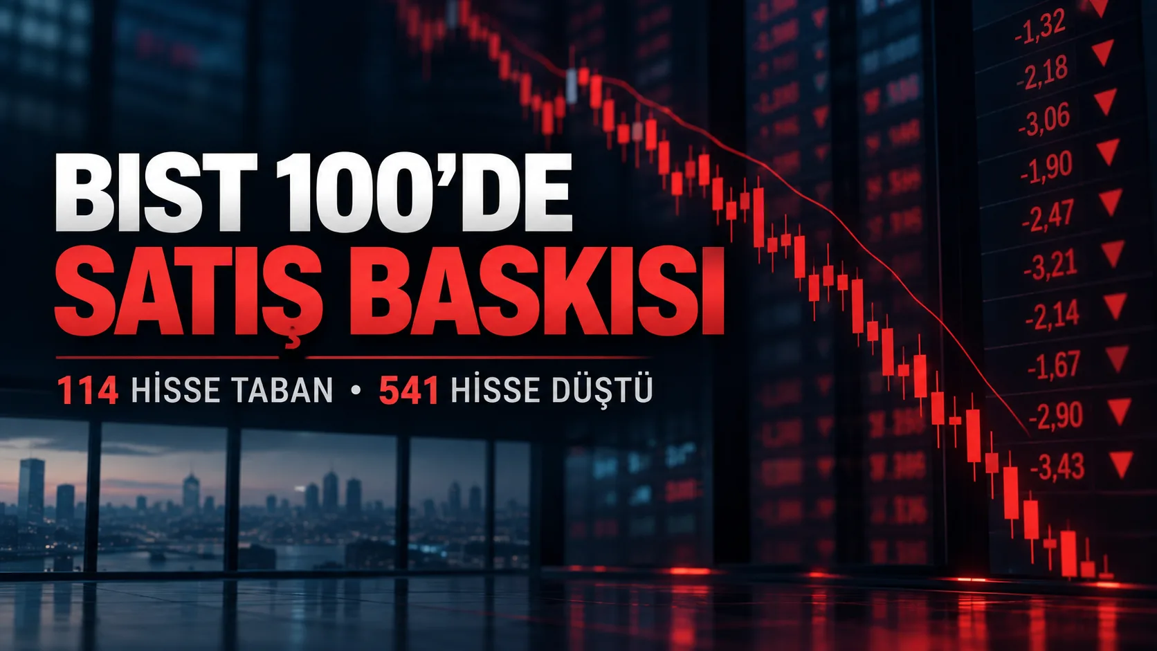 BIST 100’ün 18 Eylül 2026 tarihinde yüzde 1,67 düşmesi, 541 hissenin gerilemesi ve 114 hissenin taban kapatmasını anl…
