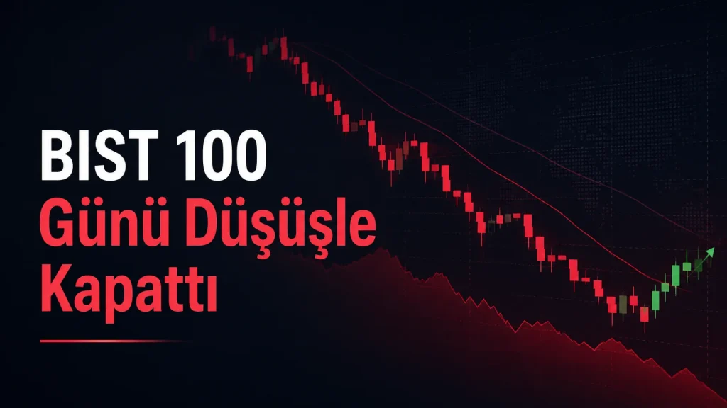 BIST 100 endeksinin 3 Eylül 2026 gün sonu düşüşünü anlatan sade öne çıkan görsel.