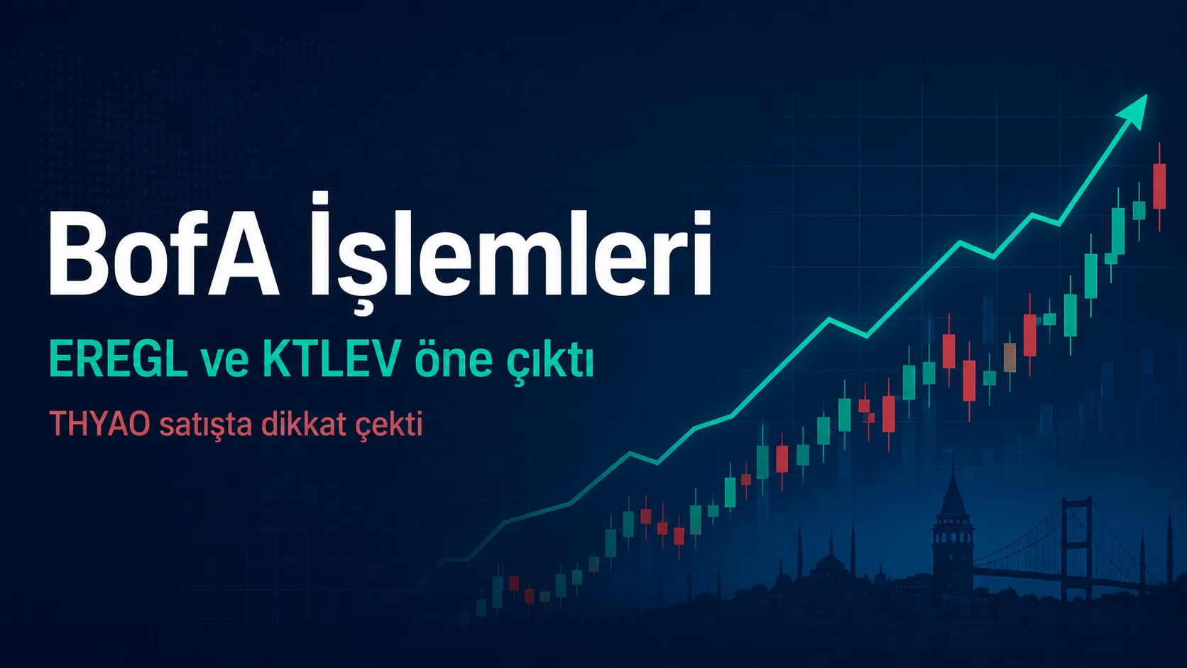 Bank of America'nın 2 Eylül 2026 tarihindeki Borsa İstanbul işlemlerini anlatan sade finans haber görseli