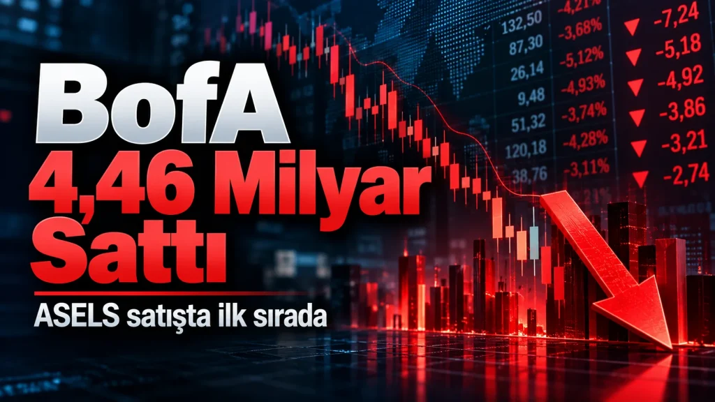 BofA bugün 4,46 milyar TL net satış yaptı, ASELS satışlarda ilk sırada yer aldı