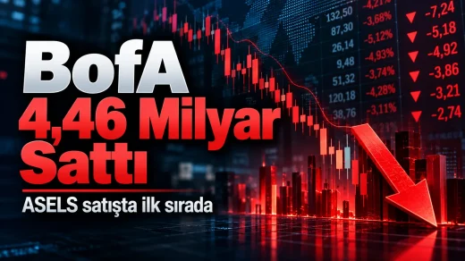 BofA bugün 4,46 milyar TL net satış yaptı, ASELS satışlarda ilk sırada yer aldı